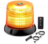 EYPINS 72 LED 72 W Luce Lampeggiante Senza Fili con Telecomando, Luce Rotante con Accendisigari e Cavo di Ricarica USB,Base Magnetica,E57/IP65,Coperchio Ambra,per Auto Trattore,Camion,12 V/24 V