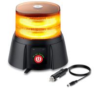 EYPINS Luce Lampeggiante Senza Fili,72 Led Faro Rotante,Base Magnetica,12 Modalità di Lampeggio,con Caricatore per Accendisigari,Impermeabile IP65,per Camion,Auto,Trattore