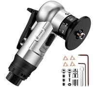 EYPINS Mini Smussatrice Pneumatica,30000 rpm,Strumenti per Smussare con Inserti R e Inserti C,Adatta per Lucidatura,Sbavatura,Argento