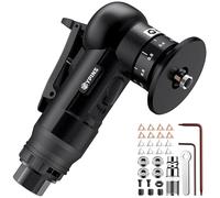 EYPINS Mini Smussatrice Pneumatica,30000 rpm,Utensile per Smussare con Inserti R e Inserti C,Adatta per Lucidatura,Sbavatura,Angolo ad Arco a 45 Gradi,Nero