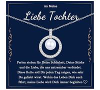 EYQV Collana da donna con bigliettino, idea regalo per mamma, nonna, figlia, zia, mia moglie, compleanno, festa della mamma, San Valentino, anniversario, laurea, festa della gioventù, Natale, 10