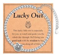 EYQV Regalo per donne, braccialetto con gufo, regalo di buona fortuna per donne e ragazze, regalo di compleanno, festa della mamma, regalo di Natale per mamma, nonna, sorella, figlia, nipote