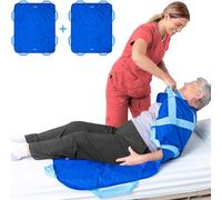 EYRA 2 Unità Foglio di trasferimento per pazienti, 122 x 102 cm Scheda di trasferimento per anziani, Foglio Scorrevole con otto manici, Cinghia di trasferimento per persone in sovrappeso e disabili
