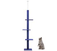 EYRMQWJPC Albero tiragraffi, Tiragraffi Regolabile dal Pavimento al soffitto con Pali tiragraffi in sisal, 4 Piattaforme, Montaggio di Sicurezza, 2 Colori(A)