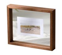 EYRMQWJPC ALEC produce una foto, cornice sospesa su entrambi i lati, trasparente, in vetro, erbario per foto campioni, multicolore, diverse misure (Original Wood Color,A4)