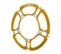 EYRMQWJPC Anello di Ricambio per Ruota dentata della bicicle Corona for Catena 47/53/56T, Disco con Protezione, Corona Pieghevole BMX in Lega BCD 130(Yellow,45T)