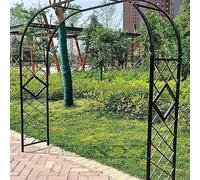 EYRMQWJPC Arco da giardino in metallo, Arco da giardino Arbor Rose Archway(Black,W2xH2.3m)