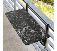 EYRMQWJPC Balcone pieghevole appeso al tavolo, Tavolino laterale pieghevole sospeso regolabile in altezza(Ablack,80 * 35Cm/31.4 * 13.7In)