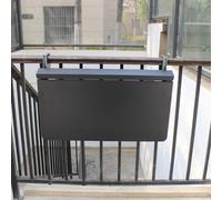 EYRMQWJPC Balcone pieghevole appeso al tavolo, Tavolo da bar for balcone sospeso pieghevole regolabile for ringhiere(Black,80 * 40Cm)