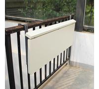 EYRMQWJPC Balcone pieghevole appeso al tavolo, Tavolo da bar for balcone sospeso pieghevole regolabile for ringhiere(White,120 * 40Cm)