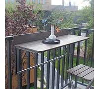 EYRMQWJPC Balcone pieghevole appeso al tavolo, Tavolo pieghevole da balcone con ringhiera marrone, diverse dimensioni(60 * 37Cm/23.6 * 14.5In)