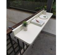 EYRMQWJPC Balcone pieghevole appeso al tavolo, Tavolo pieghevole sospeso for ringhiera del balcone multicolore, diverse misure(White,120 * 28Cm/47.2 * 11In)