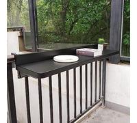 EYRMQWJPC Balcone pieghevole appeso al tavolo, Tavolo pieghevole sospeso for ringhiera del balcone multicolore, diverse misure(Black,80 * 40Cm/31.4 * 15.7In)