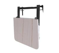 EYRMQWJPC Balcone pieghevole appeso al tavolo, Tavolo pieghevole sospeso for ringhiera del balcone, tavola di roccia multicolore(White+black,120cm(47.2in))