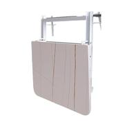 EYRMQWJPC Balcone pieghevole appeso al tavolo, Tavolo pieghevole sospeso for ringhiera del balcone, tavola di roccia multicolore(White+white,60cm(23.6in))