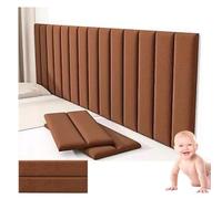 EYRMQWJPC Carta Adesiva Effetto Legno, Pannelli da Parete Imbottiti autoadesivi Imbottitura testiera 3D Multicolore, Confezione 8 e 4(Brown,8 PCS)