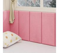 EYRMQWJPC Carta Adesiva Effetto Legno, Pannelli Parete Autoadesivi Coibentati Insonorizzati Imbottiti Multicolori Confezione da 2-10 Pz(Pink,6pcs)