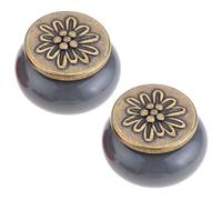 EYRMQWJPC Ceramic and Bronze Alloy Knobs | Multicolor 2 Pcs For Drawers, Cupboards, Cabinets(Gray)