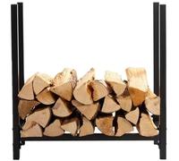 EYRMQWJPC Cesto di Legna da ardere, Portalegna in Acciaio Nero 10x23,5x24 Pollici for Interni ed Esterni