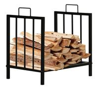 EYRMQWJPC Cesto di Legna da ardere, Portalegna in Metallo Nero for Camino da Interno ed Esterno