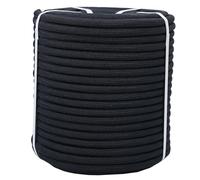 EYRMQWJPC Cima da ormeggio in Nylon Marino, Cavo di Ancoraggio in Nylon Intrecciato for ormeggio e attracco Multicolor 3/8 1/2 5/8 Pollici 5-50 Metri(Black,3/8'-10m)