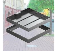 EYRMQWJPC Coperchio e Telaio incassati per tombini, Coperchio di Scarico in Acciaio Inox con Gancio e Base e Manico telescopico 30-80 cm(60cm/23.6in)