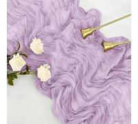 EYRMQWJPC decorazione da tavola in tulle 3 pezzi di garza for tovaglie in garza bianca(Light Purple,3pcs 90X180cm)
