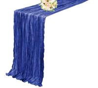 EYRMQWJPC decorazione da tavola in tulle Runner da tavola in garza, apparecchiatura da tavola for sala da pranzo, matrimonio vintage, festa(Blue,90X340cm)