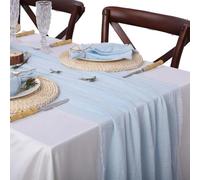 EYRMQWJPC decorazione da tavola in tulle Runner da tavola in garza di cotone retrò, tovaglioli da pranzo beige con texture vintage