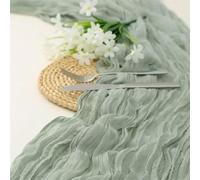 EYRMQWJPC decorazione da tavola in tulle Runner da tavola rosso in garza for matrimonio, tovaglia rustica in stile country boho(Light Green,90x180cm)