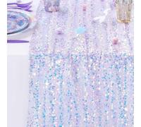 EYRMQWJPC Decorazione da tavola in Tulle Runner da Tavolo con Paillettes iridescenti e Glitterate, Decorazione da Tavolo for Sala da Pranzo con Glitter Morbido.(Purple,30x275cm)