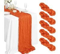 EYRMQWJPC Decorazione da tavola in Tulle Runner da Tavolo in Garza di Formaggio, 10 Pezzi, 90 * 300 cm, Decorazione Rustica for Tavolo da Pranzo for Matrimonio(Orange,90x300cm)