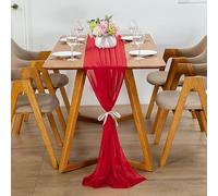 EYRMQWJPC decorazione da tavola in tulle Runner da tavolo romantico 30 cm * 300 cm(Red)