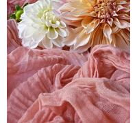EYRMQWJPC decorazione da tavola in tulle Runner da tavolo semi-trasparente personalizzabile, stile retrò, boho, for le feste, da pranzo, vintage, decorazione da tavolo, regalo(Pink,90x400cm)