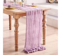 EYRMQWJPC decorazione da tavola in tulle Tovaglia natalizia in garza semitrasparente, runner da tavola verde(Purpur,90x180cm)