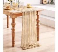 EYRMQWJPC decorazione da tavola in tulle Tovaglia natalizia in garza semitrasparente, runner da tavola verde(Khaki,90x400cm)
