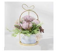 EYRMQWJPC Decorazione di casa Mini Fiori Finti di Seta in Vaso, Decorazioni da 7,8 Pollici