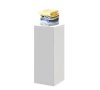 EYRMQWJPC Espositore a cubo, Piedistallo for display con supporti in bianco e nero di varie dimensioni(White,30x30x100 cm/12x12x39 in)