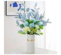 EYRMQWJPC Grandi Fiori, Eucalipto Fiori Finti Stanza Soggiorno Villa Disposizione Floreale(Blue,White Bottle)