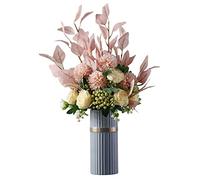 EYRMQWJPC Grandi Fiori, Eucalipto Fiori Finti Stanza Soggiorno Villa Disposizione Floreale(Pink,Blue Bottle)