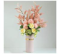 EYRMQWJPC Grandi Fiori, Eucalipto Fiori Finti Stanza Soggiorno Villa Disposizione Floreale(Pink,White Bottle)