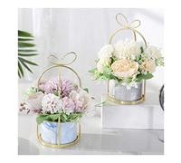 EYRMQWJPC Grandi Fiori, Vaso Pompon Crisantemo Ortensia Peonia Fiori Artificiali Matrimonio Festa Decorazione Casa(Two Colorsza)
