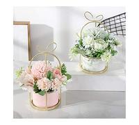 EYRMQWJPC Grandi Fiori, Vaso Pompon Crisantemo Ortensia Peonia Fiori Artificiali Matrimonio Festa Decorazione Casa(Two Colorszb)