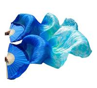 EYRMQWJPC Il Ballerino del Ventre di Seta, Veli a ventaglio in Seta Imitazione Danza del Ventre, Confezione da 2, Multicolore, 120x90 cm(Color23-tw)