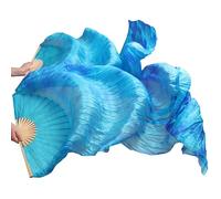 EYRMQWJPC Il Ballerino del Ventre di Seta, Veli a ventaglio in Seta Imitazione Danza del Ventre, Confezione da 2, Multicolore, 120x90 cm(Color24-tw)