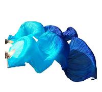 EYRMQWJPC Il Ballerino del Ventre di Seta, Veli a ventaglio in Seta Imitazione Danza del Ventre, Confezione da 2, Multicolore, 120x90 cm(Color3-d)