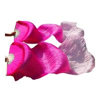 EYRMQWJPC Il Ballerino del Ventre di Seta, Veli a ventaglio in Seta Imitazione Danza del Ventre, Confezione da 2, Multicolore, 120x90 cm(Color4-d)