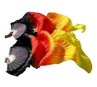 EYRMQWJPC Il Ballerino del Ventre di Seta, Ventagli in Velo di Seta for Danza del Ventre, Confezione da 2, Multicolore, 150-180x90 cm(A,150x90cm)