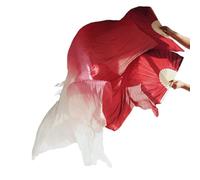 EYRMQWJPC Il Ballerino del Ventre di Seta, Ventagli in Velo di Seta for Danza del Ventre, Confezione da 2, Multicolore, 150-180x90 cm(713,150x90cm)