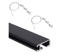 EYRMQWJPC Kit per appendere quadri, Kit for appendere arte con binario e 6 ganci, cavi multicolor di diverse lunghezze(Original Wood,3.3'/1m Cable)